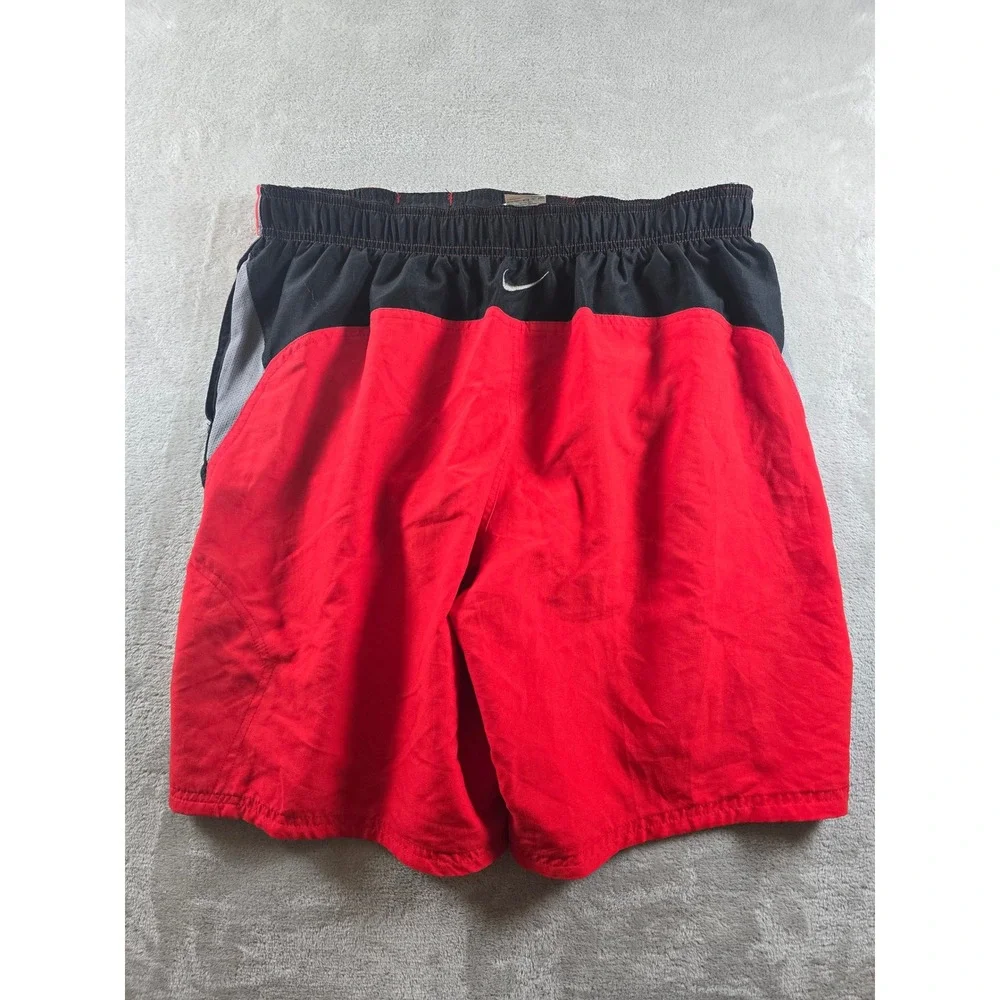 Nike Swim Trunks Mens Large Red Board Shorts NESS7421‎ Mesh Lined Athletic